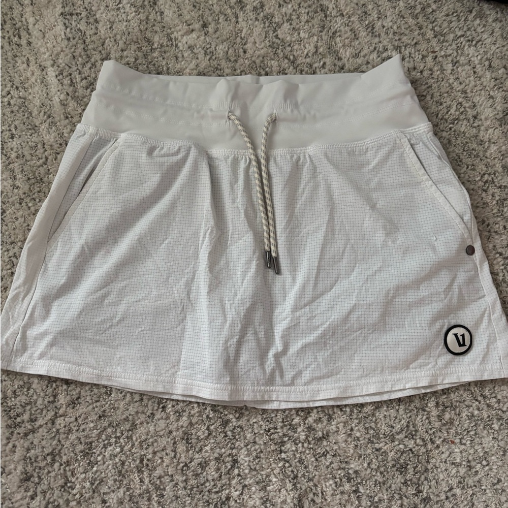 Vuori White Activewear Skort